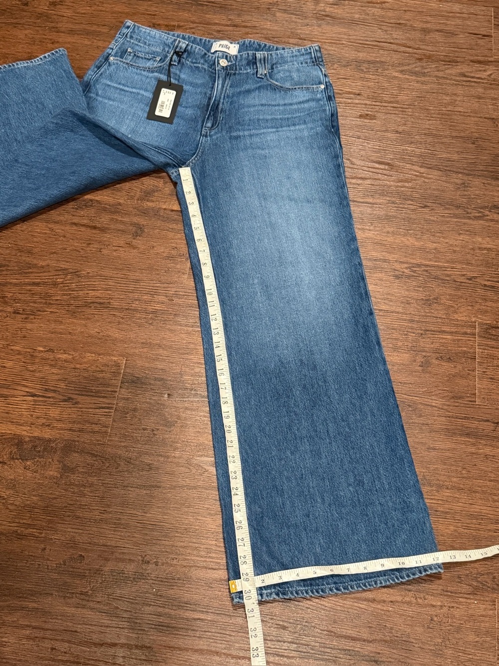 Paige Jeans Womens Blue Denim Zoey Wide Leg High Rise Boho Size 29 - Picture 10 of 16